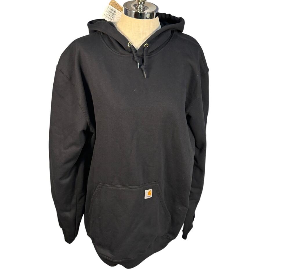 NWT Carhartt Mens Black Iconic K288 Logo Sweatshirt 2XL TALL